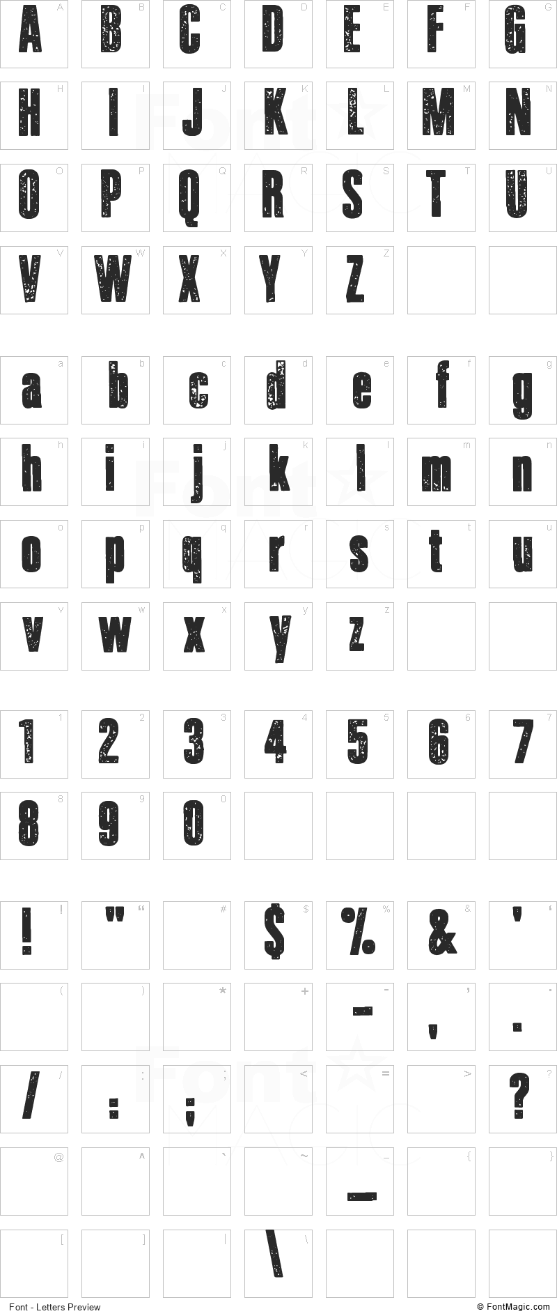 Journal du Soir Font - All Latters Preview Chart
